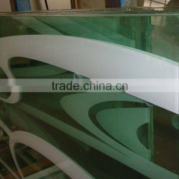 8+0.76+8mm ceramic frit laminated glass