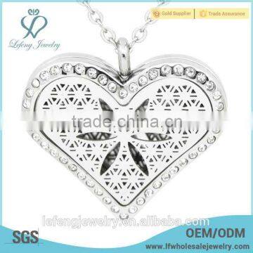 Beautiful jewelry 316L stainless steel 30mm*36mm engraved heart perfume locket