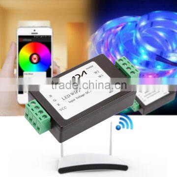 DC5-24V Smart LED Dimmer Light Controller WiFi APP Controlled Wireless Receiver Output 5 Routes PWM Data for RGBW LED Strips