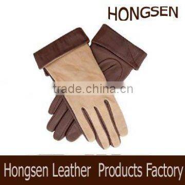 HS048 cashmere lined leather gloves