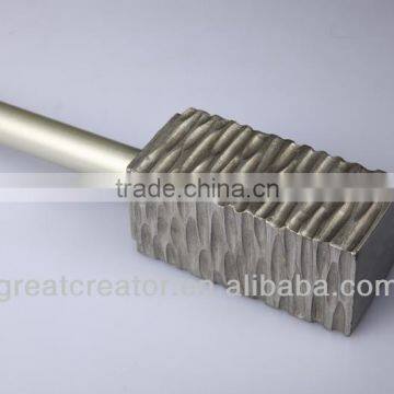 Contemporary Drapery Hardware Decorative Drapery Rods Designer Curtain Finials With Steel Pipes photo-2