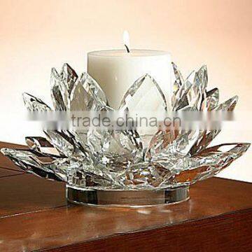 elegant crystal lotus flower candle holder wedding favors                        
                                                Quality Choice