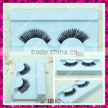 Smart human hair strip false eyelashes