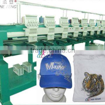 8 Heads Commercial Computerized Tubular Embroidery Machine , 9 Needles