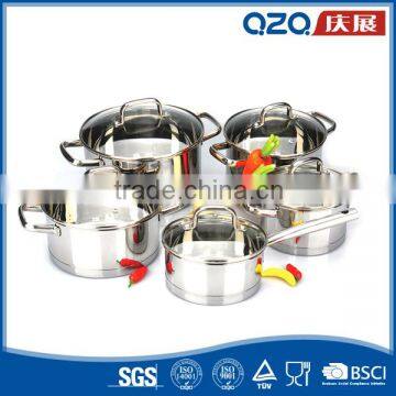 Multi-purpose stainless steel large size cooking pots and pans set                        
                                                Quality Choice