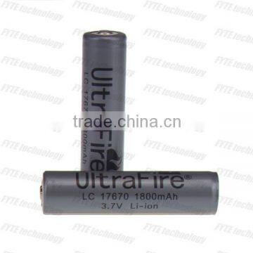 Ultrafire LC 17670 high quality battery 3.7V Ultrafire LC 17670 1800mAh