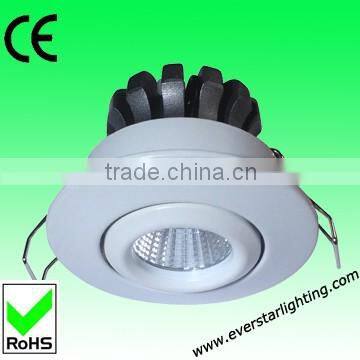 2015 New Hot Square Aluminium Body 230V 3W RA > 80 210 Luminous 38 Degree 1 Pc Cob Led Downlight