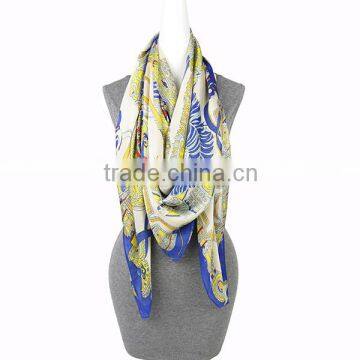 Fashion Printing chiffon chinese silk scarf Square Scarf