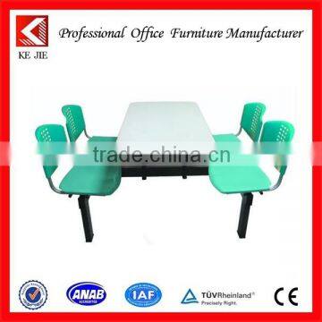 4 seats fast food table canteen dining sets school dining table and chair
