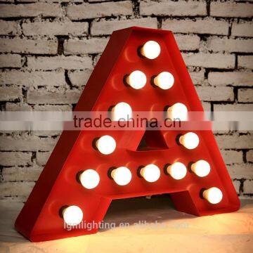 Letter decorative LED table lamp