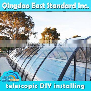 aluminum frame custom made telescopic swimming pool cover