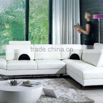 modern design leather sectional sofa living room furniture