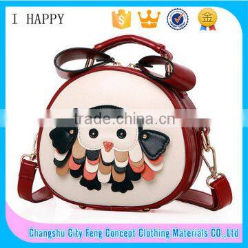 Handbag Owl Design blue red black pu bags for women