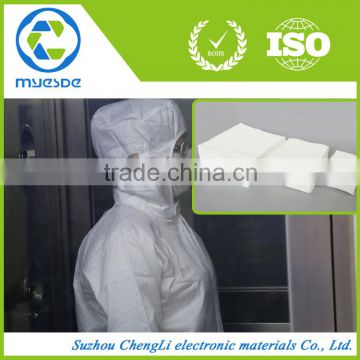 laser Sealed low particles counts 100% polyester Cleanroom wiper cloth