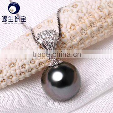 jewelry stores 9--10mm saltwater tahitian black pearls pendant for sales