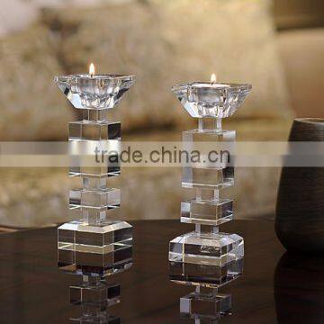 k9 crystal candle holder,high quality crystal pillar candle holders