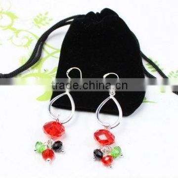 5stars-shape Crystal earring&pouch wholesale price