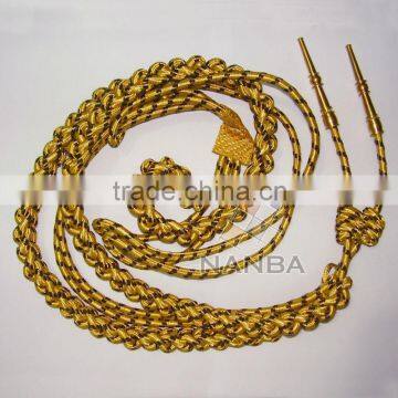 Military Uniform Aiguillette Gold & Black