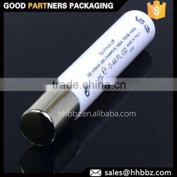 white pen shaped plastic 10ml rollerball bottle with printing