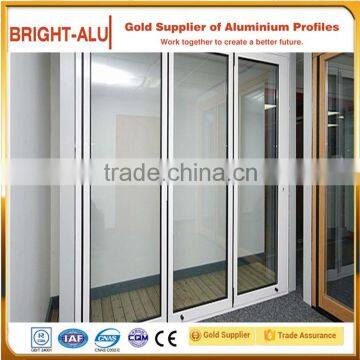 White aluminum glass sliding front door profile