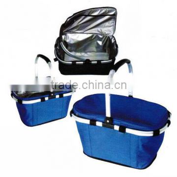 Folding bicycle basket