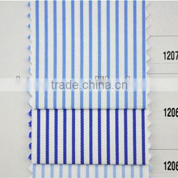 Wholesale High Quality Cotton Blue White Stripe Fabric For Mans Shirts