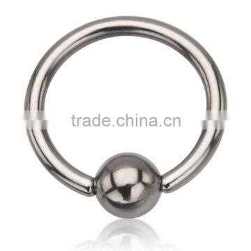 Solid G23 Titanium Ball Closure Ring BCR