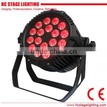 China supply 18pcs led rgbwa uv 6in1 waterproof par can