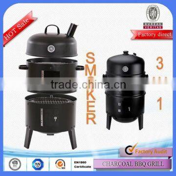 Popular design travel charcoal smoker bbq grill