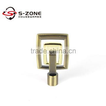 Square shape decorative Curtain Rod Finials end caps