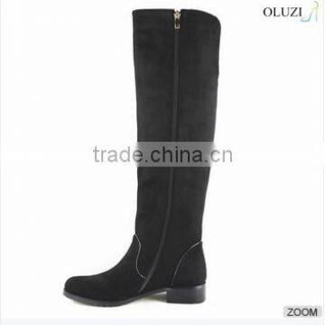 OLZ30 2015 new arrival low heel fashion comfortable women winter round toe boots flat boots for women fashion trends