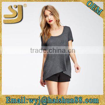 simple fashion custom loose t shirt women custom crop tops