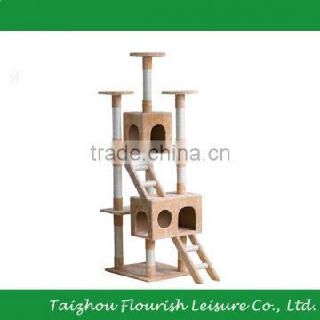 XinYou Beige Pet Cat Tree Condo Cat Furniture With Natural Sisal Rope