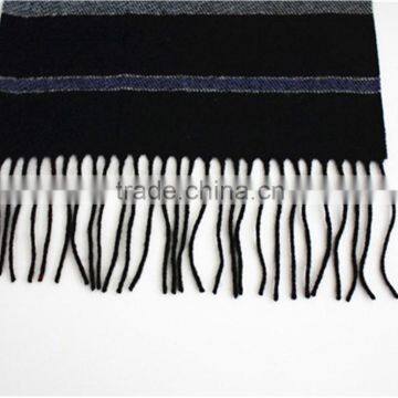 Yarn Dyed Split Joint Wool Scarf With Fringe photo-6