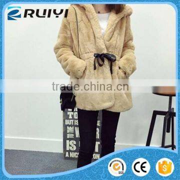 Fashion Korean Style Faux Fur Winter Coat for Young Lady