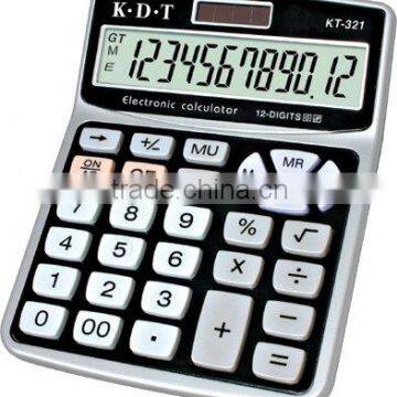 12 digits desktop calculator with Computing symbols display KT-321