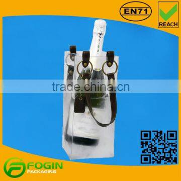 Waterproof PVC Ice Bag With Leather Handle/Wine Bag photo-3
