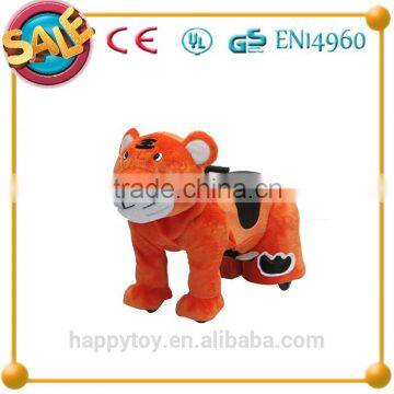 HI CE Interesting Plush Tiger Animal Horse Scooter Motor Toy for Kids photo-5