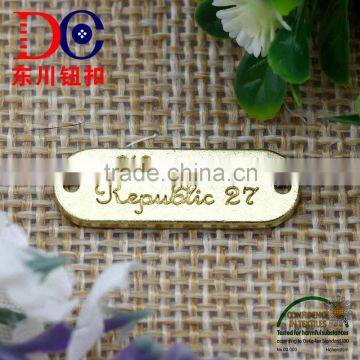 Customized Logo Metal Label Name Plates for Jean, bags, shoes