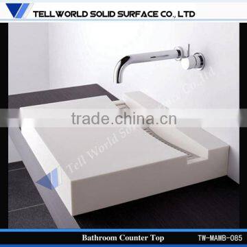 hot sale modern superior luxury artificial marble wash sink design