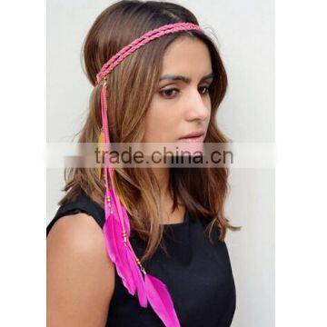 Indian style peacock Festival Feather Tassels Hair band wholesale