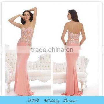 Modern Summer vestido de festa Sexy Strapless Evening Dress Sweetheart Big Size Long Woman Evening Prom Party Dresses 2015