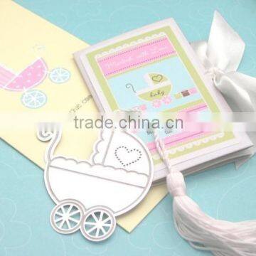 Stroller metal bookmark for promotion