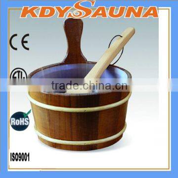 4L woodn bucket with lid KD-004D