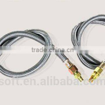 304 SS wire outer braid convoluted R14 Teflon hose made in china