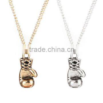 Latest design fashion hot popular vintage boxing glove pendant sport necklace