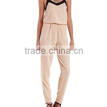 2015 fashion women jumsuits, spaghetti straps latest casual jumpsuits SYA15202