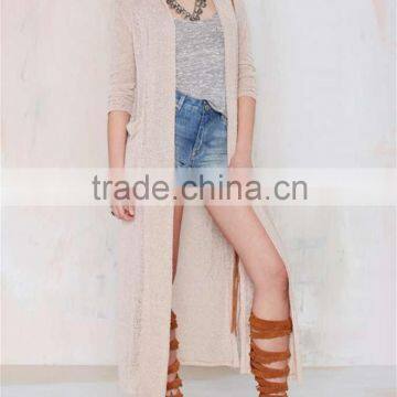 Dongguan clothing for woman fashion Long Cardigan with 3/4 sleeve - SYK15146