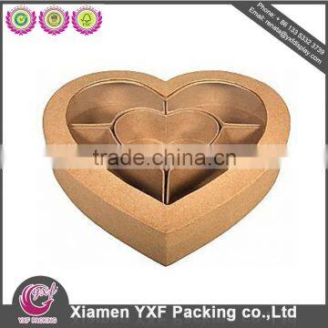 Small Rectangular Gift Bag Promotion Grains Embossing Red Custom Paper Box Heart Shape Paper Box With Window photo-5