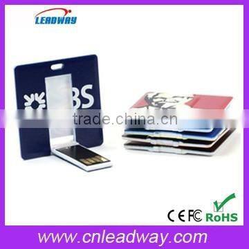 credit card usb wholesale plastic usb flash drive with full color printing 128MB to 64GB